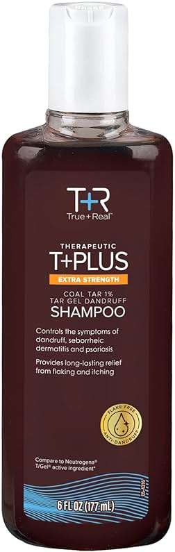 True+Real Coal Tar Therapeutic Tar Gel Anti-Dandruff Shampoo 1% Coal Tar, 6 Ounce - Image 1