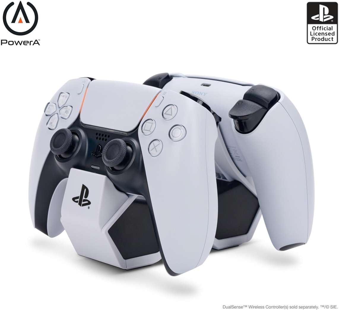 PowerA Twin Charging Station for Dualsense Wireless Controllers, Dualsense Controller Charging, Charge, Sony PlayStation, PS5, Officially Licensed - PlayStation 5 - Image 1