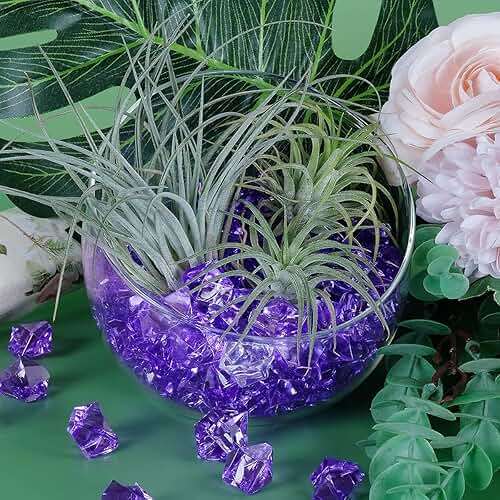 Acrylic Crushed Ice Rocks, Babenest 150 PCS Fake Crystals Plastic Ice Cubes Diamonds Gems for Vase Fillers, Home Decoration, Table Scatter, Event, Wedding, Arts & Crafts (Purple) - Image 6