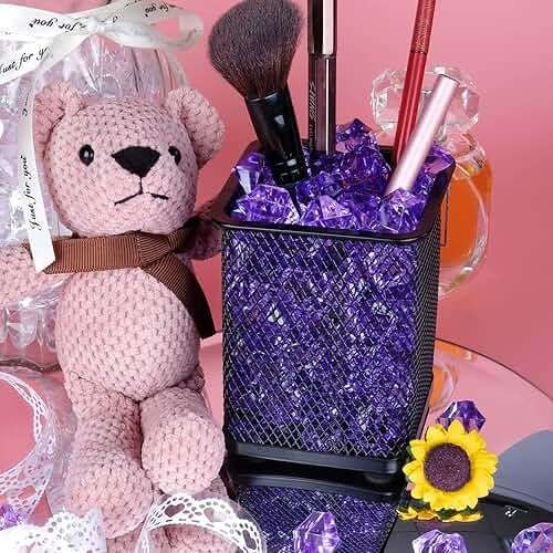 Acrylic Crushed Ice Rocks, Babenest 150 PCS Fake Crystals Plastic Ice Cubes Diamonds Gems for Vase Fillers, Home Decoration, Table Scatter, Event, Wedding, Arts & Crafts (Purple) - Image 9