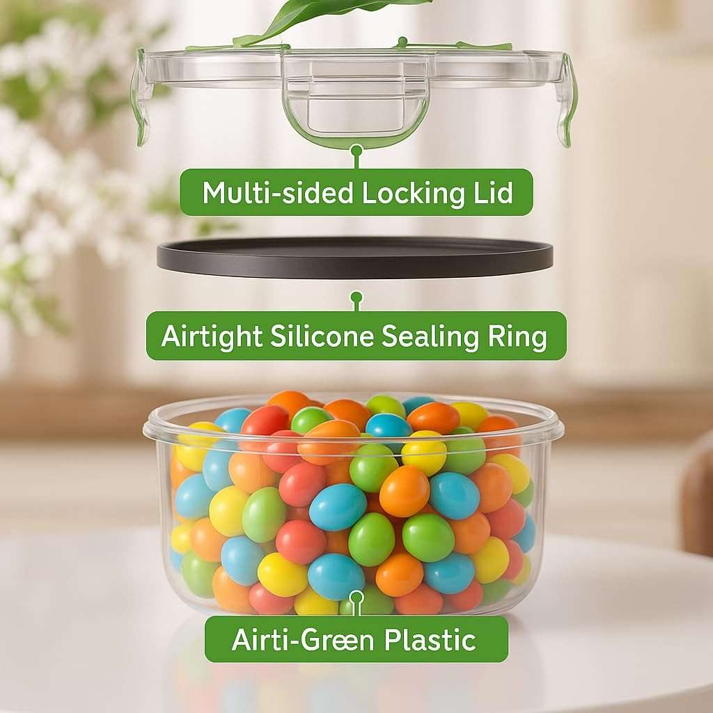 RockBerry 50 Pcs Large Food Storage Containers with Lids Airtight-85 OZ to small Containers-Total 526OZ Stackable Kitchen Set -BPA Free Leak proof containers- Freezer Microwave safe - Image 4
