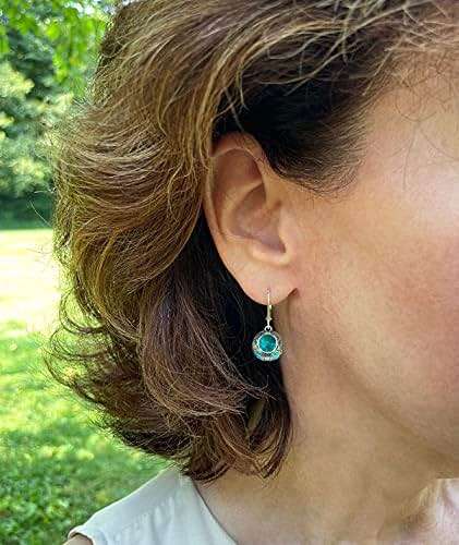 Bottled Up Designs Handmade Vintage Lace Leverback Earrings, Sterling Silver, Eco Friendly, Made in USA, Birthday Gifts, Mothers Day, Women, Anniversary - Image 2