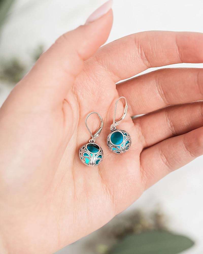 Bottled Up Designs Handmade Vintage Lace Leverback Earrings, Sterling Silver, Eco Friendly, Made in USA, Birthday Gifts, Mothers Day, Women, Anniversary - Image 3