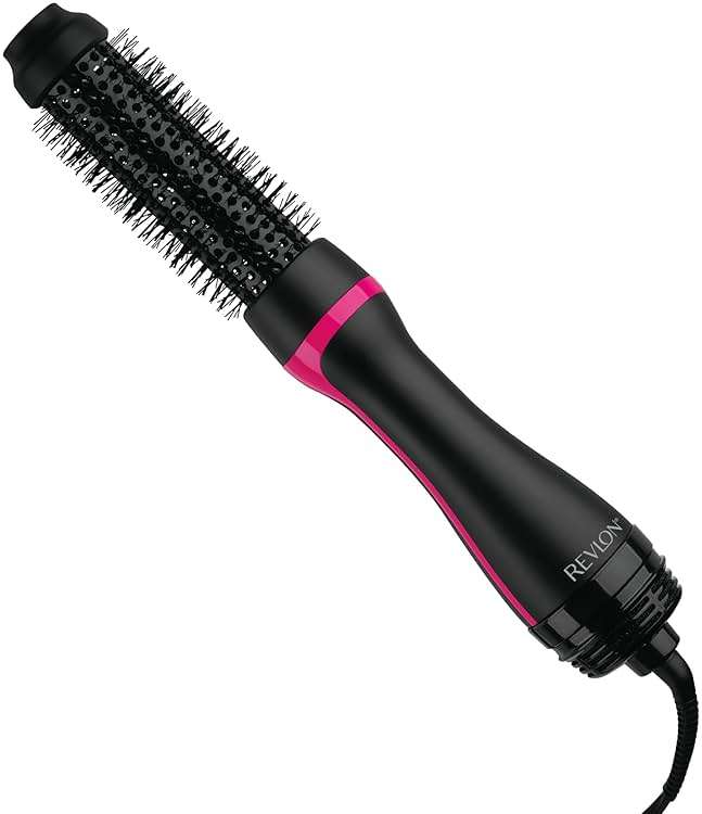REVLON One-Step Hair Dryer and Styler - Root Booster Round Brush for Styling, Dryer Brush for Fast and Easy Salon-Quality Blowout, More Shine and Less Frizz (1-1/2 in) - Image 1