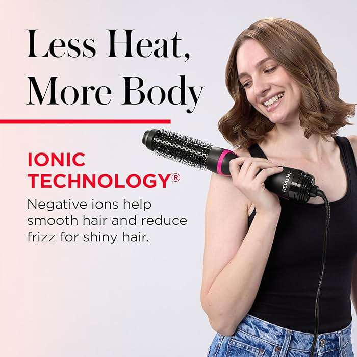 REVLON One-Step Hair Dryer and Styler - Root Booster Round Brush for Styling, Dryer Brush for Fast and Easy Salon-Quality Blowout, More Shine and Less Frizz (1-1/2 in) - Image 4
