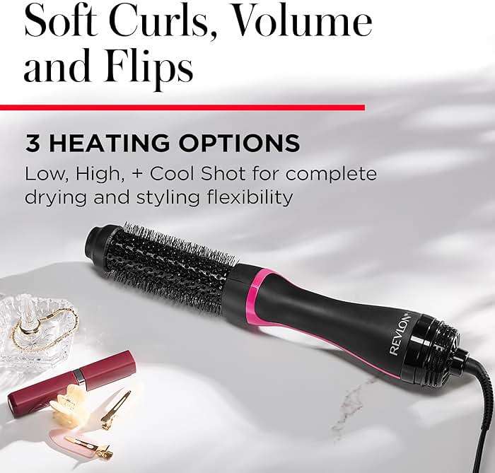 REVLON One-Step Hair Dryer and Styler - Root Booster Round Brush for Styling, Dryer Brush for Fast and Easy Salon-Quality Blowout, More Shine and Less Frizz (1-1/2 in) - Image 6