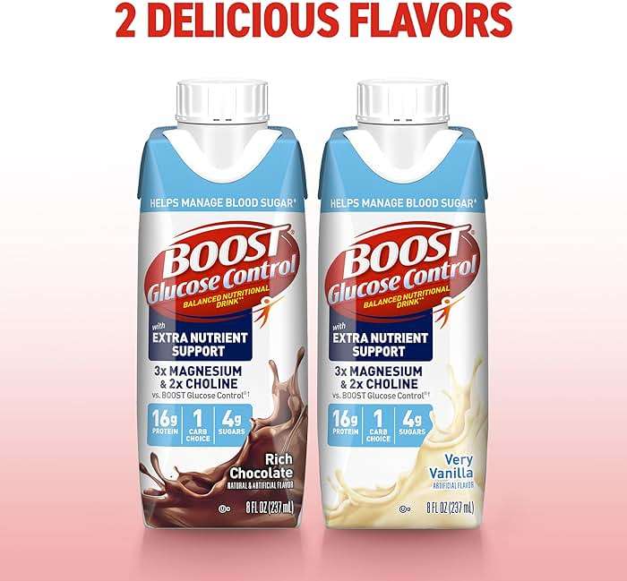 BOOST Glucose Control Ready to Drink Nutritional Drinks with Extra Nutrient Support Drink, Rich Chocolate, 8 Fl Oz, Pack of 24 - Image 5