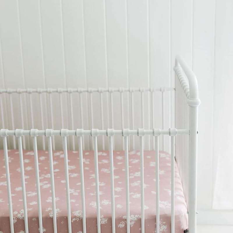 Crib Sheets Neutral - Fitted Baby Crib Sheets Bed for Girl Boy - 2 Pack Standard & Toddler Mattress (Antique Rose) - Buttery Soft Organic Cotton Blend - Image 5