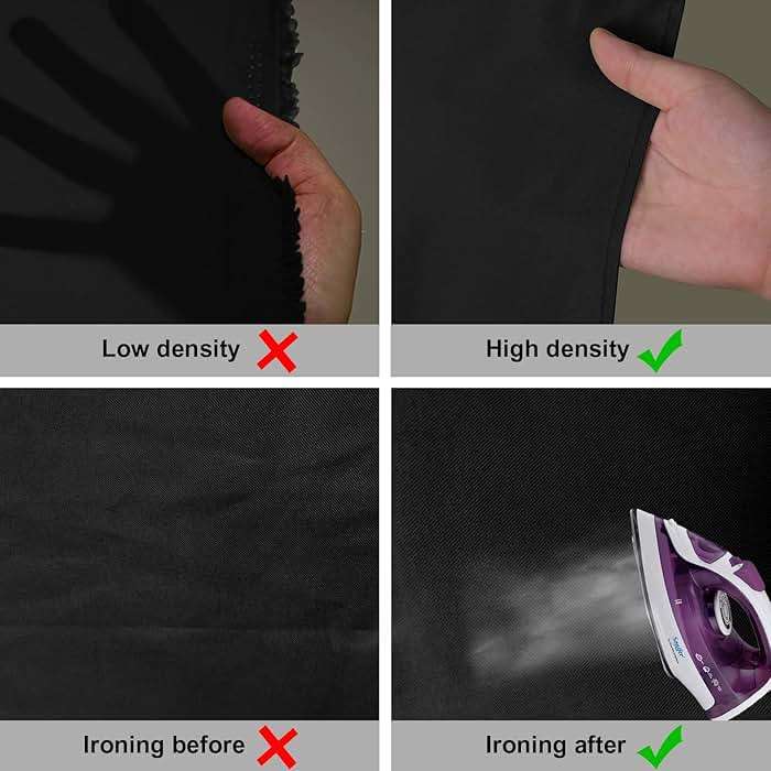Aimosen 10 x 7 FT Black Backdrop Background for Photography, High Density Polyester Fabric Pure Black Photo Backdrop Curtain Screen Collapsible Seamless for Photoshoot Portraits Party Video Studio - Image 5