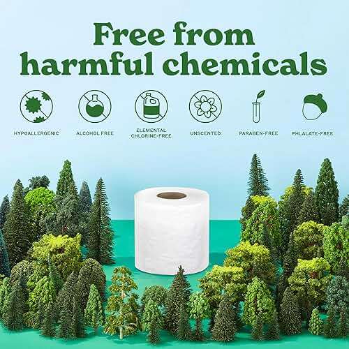 Caboo Tree Free Toilet Paper, Septic Safe Bath Tissue, Quick Dissolving 2 Ply Sheets - 300 Sheets Per Roll, 9 Double Rolls - Image 4