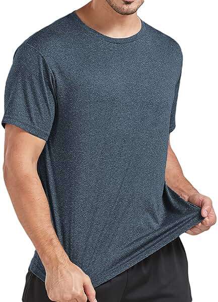 5 Pack Men's Dry Fit T Shirts Athletic Running Gym Workout Short Sleeve Tee Shirts for Men - Image 4