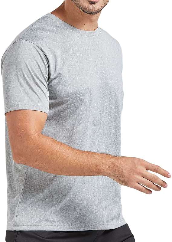 5 Pack Men's Dry Fit T Shirts Athletic Running Gym Workout Short Sleeve Tee Shirts for Men - Image 4