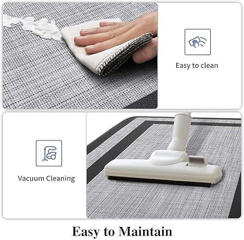 Mattitude Kitchen Mats Set of 2,Cushioned Anti-Fatigue Non-Skid Rug Sets Ergonomic Comfort Standing Mat for Kitchen, Floor, Office, Sink, Laundry, Black and Gray - Image 5