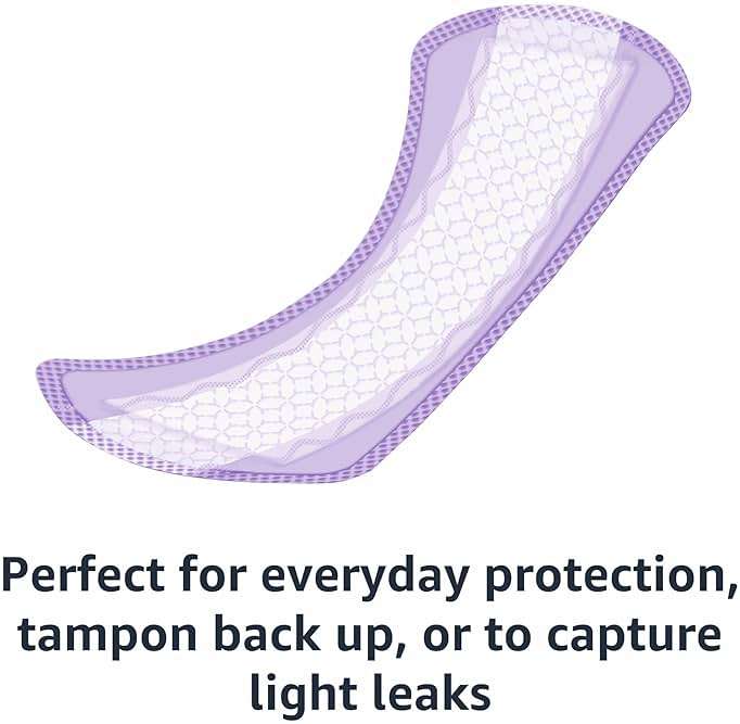 Amazon Basics Daily Pantiliner, Long Length, Feminine Pads for Women, Unscented, Leakage Protection, 40 Count (Previously Solimo) - Image 5