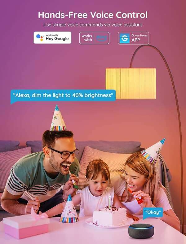 Govee Smart Light Bulbs, Color Changing Light Bulb, Work with Alexa and Google Assistant, 16 Million Colors RGBWW, WiFi & Bluetooth LED Light Bulbs, Music Sync, A19, 800 Lumens, 4 Pack - Image 5