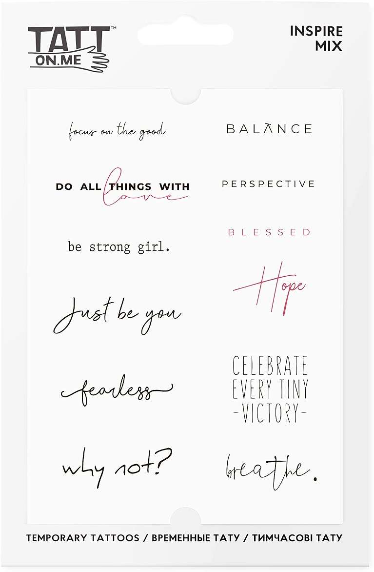 tatton.me Temporary Tattoo Set - 12 Different Designs, 4.1 x 5.8 Inch, Multi-Colored, Non-Toxic, Waterproof, Easy to Apply - Image 1