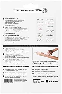 tatton.me Temporary Tattoo Set - 12 Different Designs, 4.1 x 5.8 Inch, Multi-Colored, Non-Toxic, Waterproof, Easy to Apply - Image 3