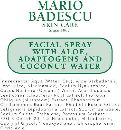 Mario Badescu Facial Spray with Aloe, Adaptogens & Coconut Water – Hydrating Face Mist for Dewy Glow, Lightweight Refreshing Skin Spray with Hyaluronic Acid & Niacinamide - Image 11