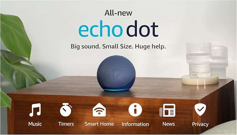 Amazon Echo Dot (newest model) - Vibrant sounding speaker, Designed for Alexa+, Great for bedrooms, dining rooms and offices, Deep Sea Blue - Image 14