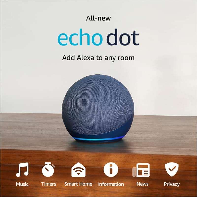 Amazon Echo Dot (newest model) - Vibrant sounding speaker, Designed for Alexa+, Great for bedrooms, dining rooms and offices, Deep Sea Blue - Image 9