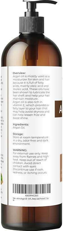 velona Argan Oil - 8 Fl Oz | 100% Pure and Natural | Morocco Oil | Skin, Body and Face Care | Nails Protector | Unrefined, Cold Pressed | Cap Kit - Image 3