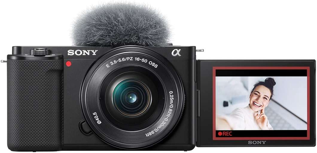 Sony Alpha ZV-E10 - APS-C Interchangeable Lens Mirrorless Vlog Camera Kit - Black - Image 1