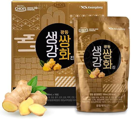 KWANGDONG Ssang Hwa Jin Korean Herbal Ginger Tea – Traditional Ssanghwatang Body Warming Wellness Drink for Energy, Vitality & Immune Support, 10 Pouches (33.8 fl oz) - Image 1