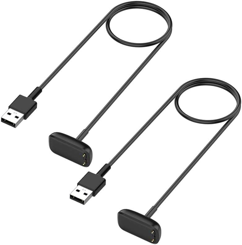 Charger for Fitbit Charge 5 / Charge 6 / Luxe, Replacement Charging Cable Cord Accessories for Fitbit Bands (2-Pack, 3.3ft/1m) - Image 1
