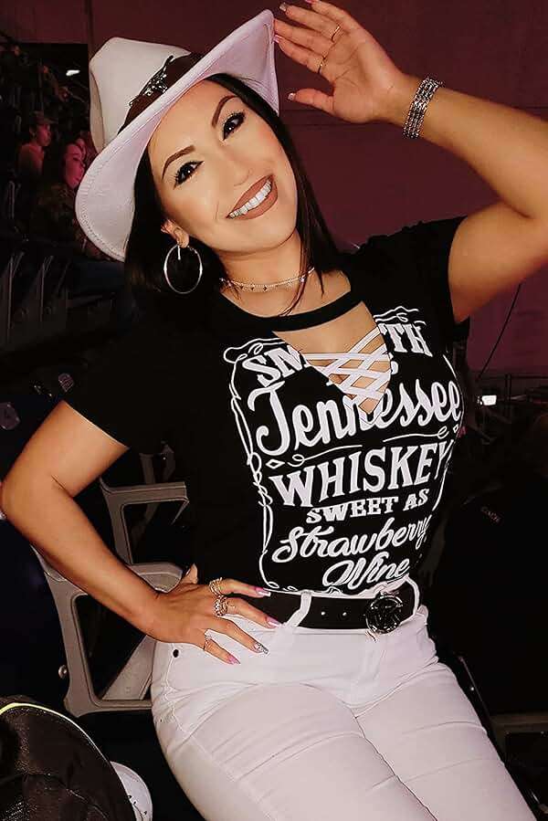 Graphic Tees for Women Western Outfits Cowgirl Shirts Rodeo Country Outfit Nashville Outfit Vitnage Tee Tops - Image 3