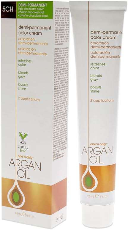 One n Only Argan Oil Permanent Color Cream - 5NN Rich Natural Light Brown Hair Color Unisex 3 oz - Image 4