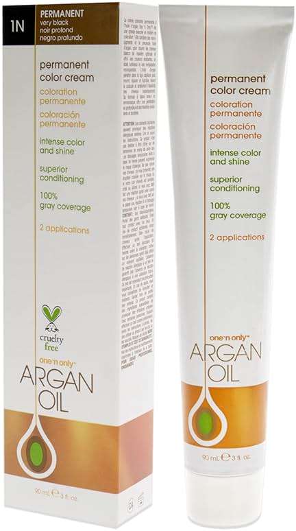 One N' Only Permanent Hair Color - Permanent Hair Dye Made with Argan Oil - Delivers Rich, Accurate Tones with Gray Coverage - Improves Moisture & Elasticity - 1N Very Black (3 oz) - Image 4