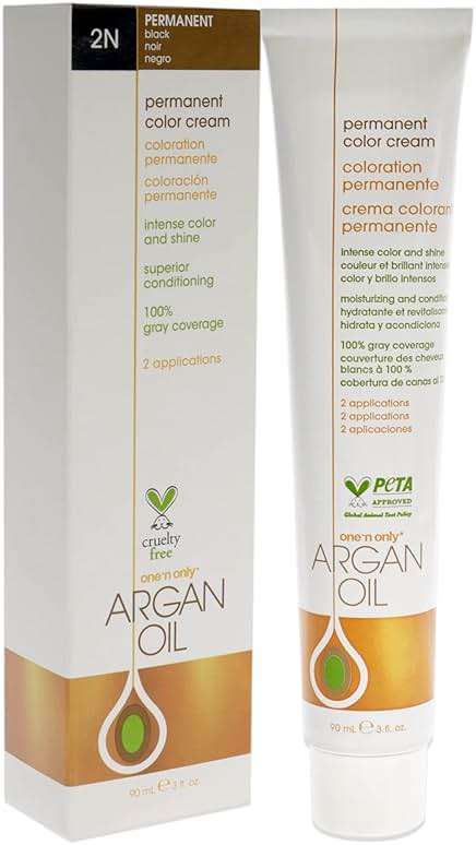 One N' Only Permanent Hair Color - Permanent Hair Dye Made with Argan Oil - Delivers Rich, Accurate Tones with Gray Coverage - Improves Moisture & Elasticity - 2N Black (3 oz) - Image 3