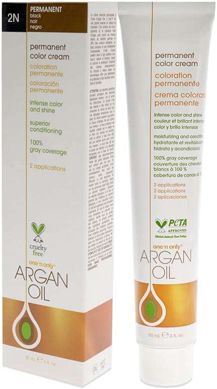 One N' Only Permanent Hair Color - Permanent Hair Dye Made with Argan Oil - Delivers Rich, Accurate Tones with Gray Coverage - Improves Moisture & Elasticity - 2N Black (3 oz) - Image 4