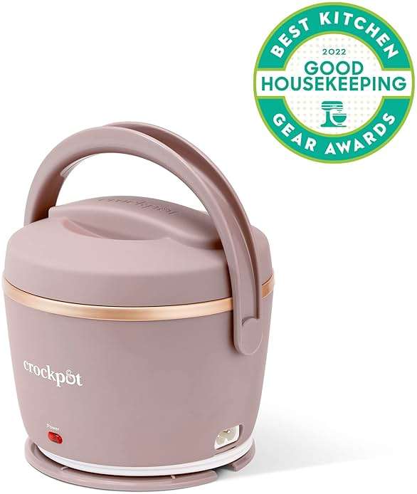 Crock-Pot 20oz Portable Electric Food Warmer, Personal Lunch Box Keeps Food Spill-Free & Warm, Ideal for Travel, Work, School, Car, On-the-Go, Dishwasher-Safe, Giftable, Blush Pink - Image 7