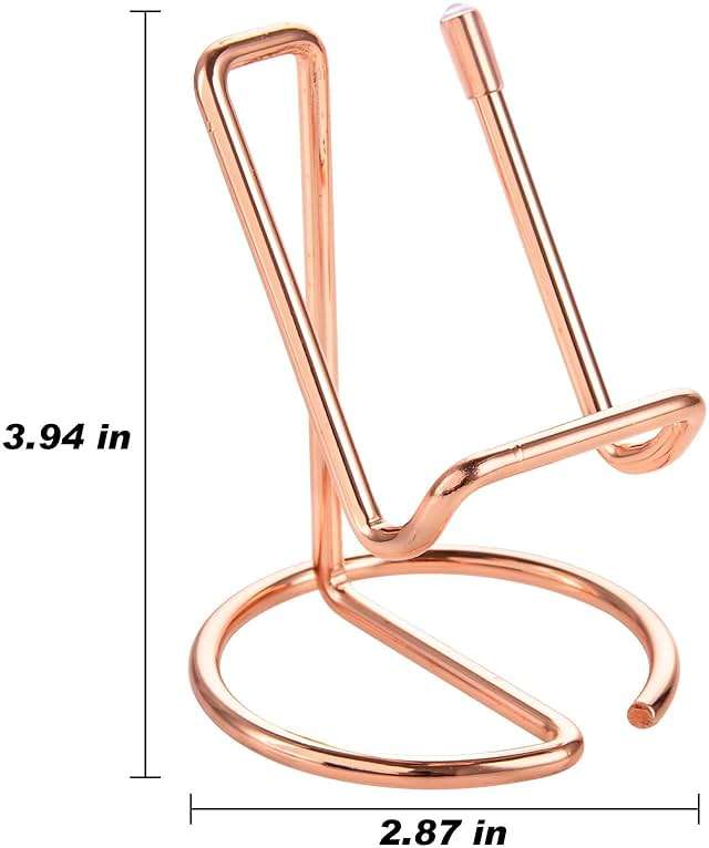 ROPOSY Cell Phone Stand for Desk, Cute Metal Rose Gold Cell Phone Stand Holder Desk Accessories, Compatible with All Mobile Phones, iPhone, iPad - Image 7