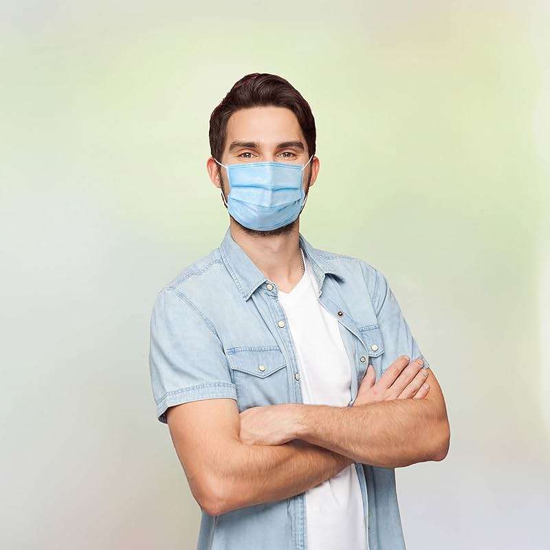 VEEBOOST 2000 Bulk Face Masks (40 Boxes, 50pcs/Box), Non Woven Thick 3-Layers Breathable Facial Masks with Adjustable Earloop, Mouth and Nose (Blue) - Image 4