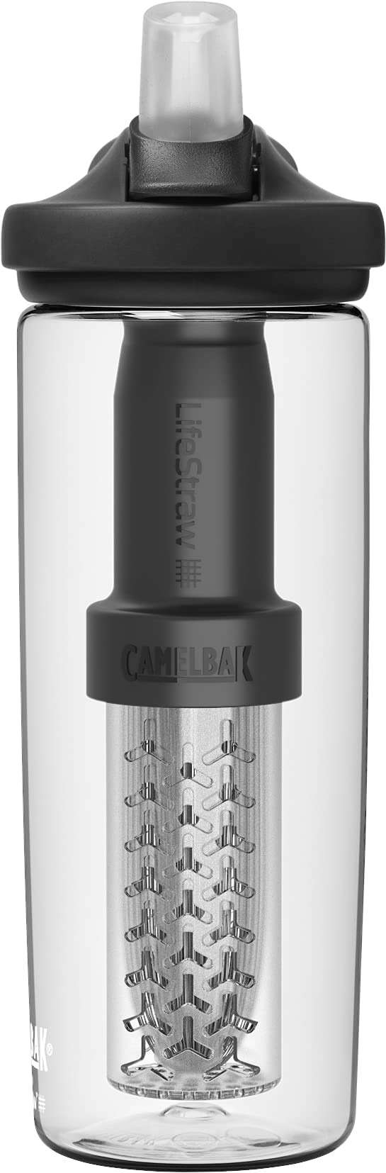 CamelBak Eddy+ Filtered by LifeStraw Integrated Two Stage Filter Straw Water Bottle with Tritan Renew - Image 2