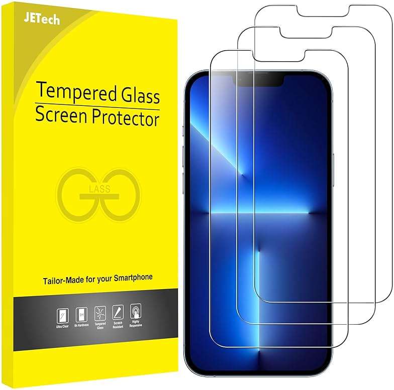 JETech Screen Protector Compatible with iPhone 13 Pro Max 6.7-Inch, Tempered Glass Film, 3-Pack - Image 1