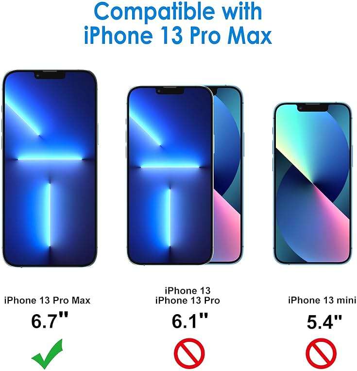 JETech Screen Protector Compatible with iPhone 13 Pro Max 6.7-Inch, Tempered Glass Film, 3-Pack - Image 3