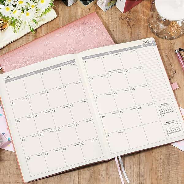 Planner 2026-2027 - JUL 2026 - JUN 2027, Planner 8.5" x 11", 2026-2027 planner Weekly and Monthly, Academic Calendar, Leather Cover planners with Thick Paper, Back Pocket with Notes Pages - Rose Gold - Image 2