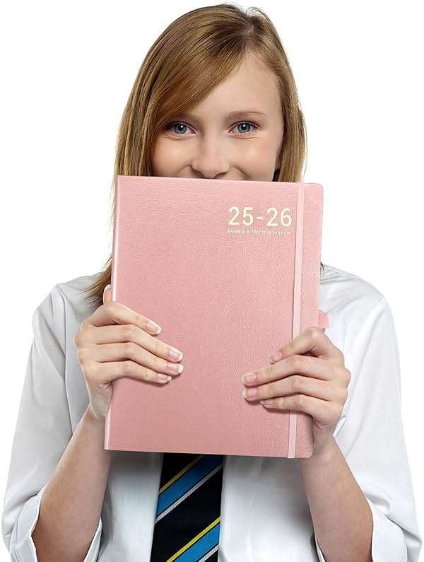 Planner 2026-2027 - JUL 2026 - JUN 2027, Planner 8.5" x 11", 2026-2027 planner Weekly and Monthly, Academic Calendar, Leather Cover planners with Thick Paper, Back Pocket with Notes Pages - Rose Gold - Image 8