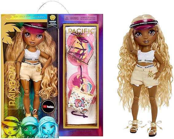 Rainbow High Pacific Coast Harper Dune- Sand (Light Yellow) Fashion Doll with Outfit, Pool Accessories Playset, Interchangeable Legs, Toys for Kids, Great Gift for Ages 6-12+ Years - Image 1