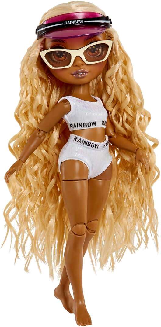 Rainbow High Pacific Coast Harper Dune- Sand (Light Yellow) Fashion Doll with Outfit, Pool Accessories Playset, Interchangeable Legs, Toys for Kids, Great Gift for Ages 6-12+ Years - Image 3