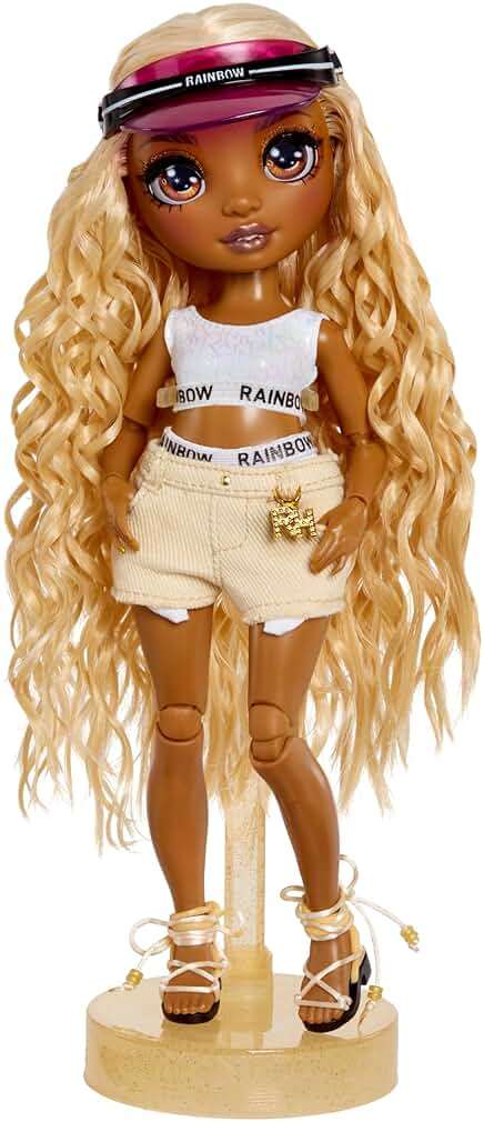 Rainbow High Pacific Coast Harper Dune- Sand (Light Yellow) Fashion Doll with Outfit, Pool Accessories Playset, Interchangeable Legs, Toys for Kids, Great Gift for Ages 6-12+ Years - Image 4