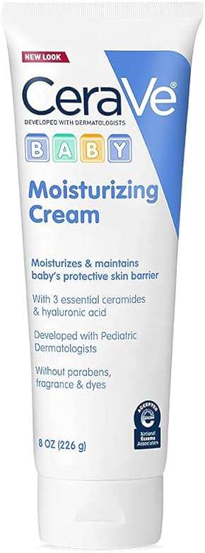 CeraVe Baby Cream, Gentle Moisturizing Cream with Ceramides, Fragrance, Paraben, Dye & Phthalates Free, Rich & Non-Greasy Feel, Gentle Baby Skin Care, 8 Ounce - Image 1