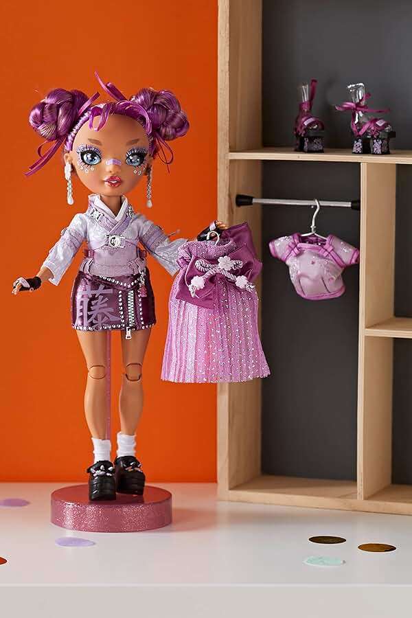 Rainbow High Lila Yamamoto- Mauve Purple Fashion Doll. 2 Designer Outfits to Mix & Match with Accessories, Great Gift for Kids 6-12 Years Old and Collectors - Image 2