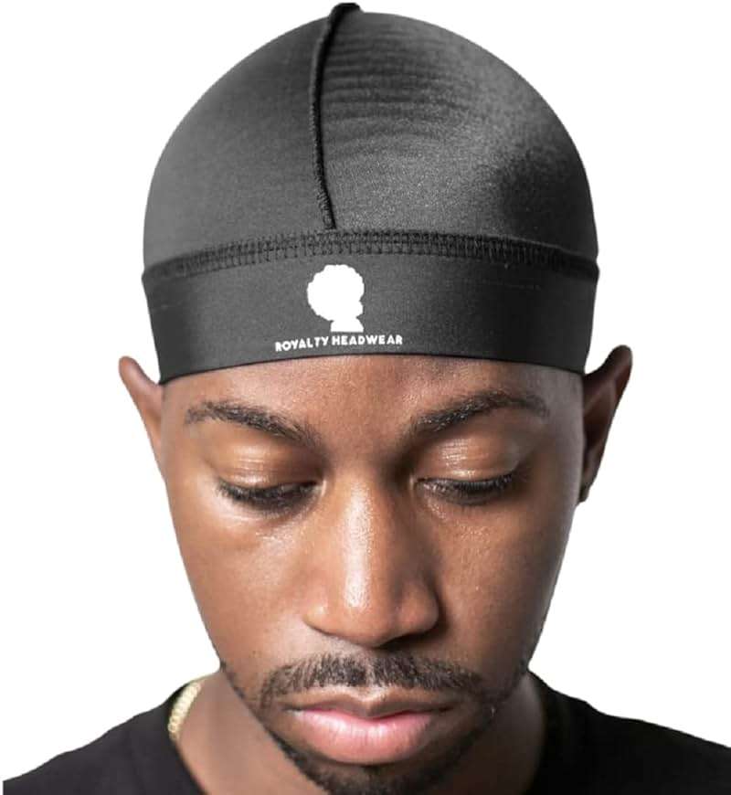 Royalty Headwear Silky Wave Cap for 360, 540 & 720 Waves, Soft Breathable Durag Skull Cap Beanie for Men - Image 1