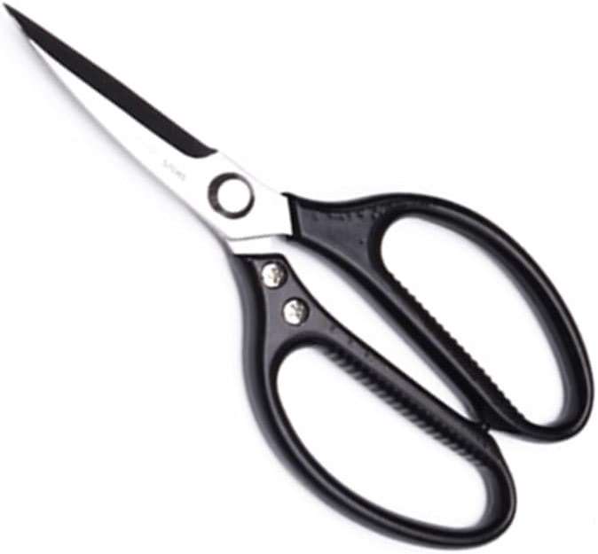 Edward Kitchen Scissors - Heavy Duty Stainless Steel Scissors for Meat, Cooking, Herbs - Dishwasher Safe (1, Black) - Image 1