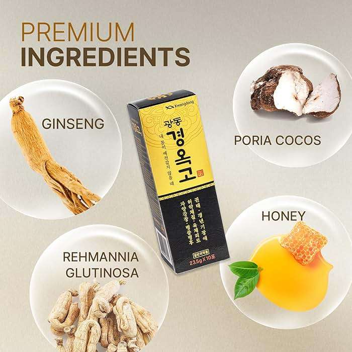 KWANGDONG Kyung Ok Ko Premium Korean Herbal Supplement - Natural Energy Booster for Men & Women, Traditional Ok Ko Formula with Ginseng, Honey & Herbal Ingredients, 60 Packets - Image 3