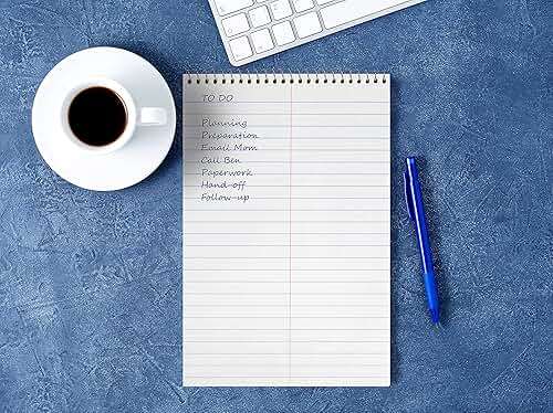 Better Office Products Spiral Steno Pads, 8 Pack, 6 x 9 inches, 60 Sheets, White Paper, Gregg Rule, Natural Board Cover, 8 Steno Notebooks - Image 2